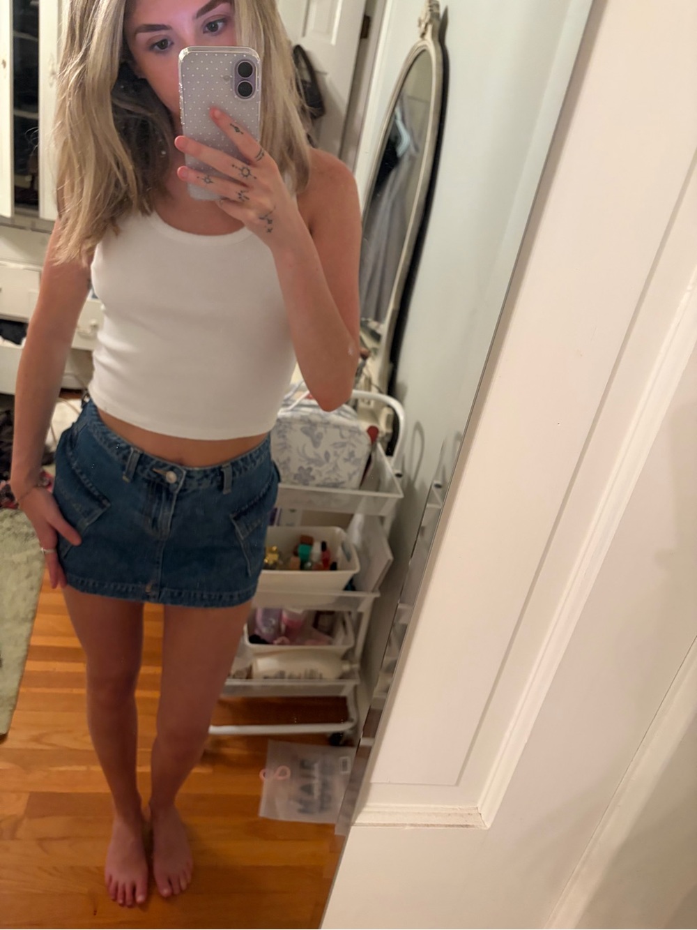 Princess Polly Dark Blue Denim Mini Skirt